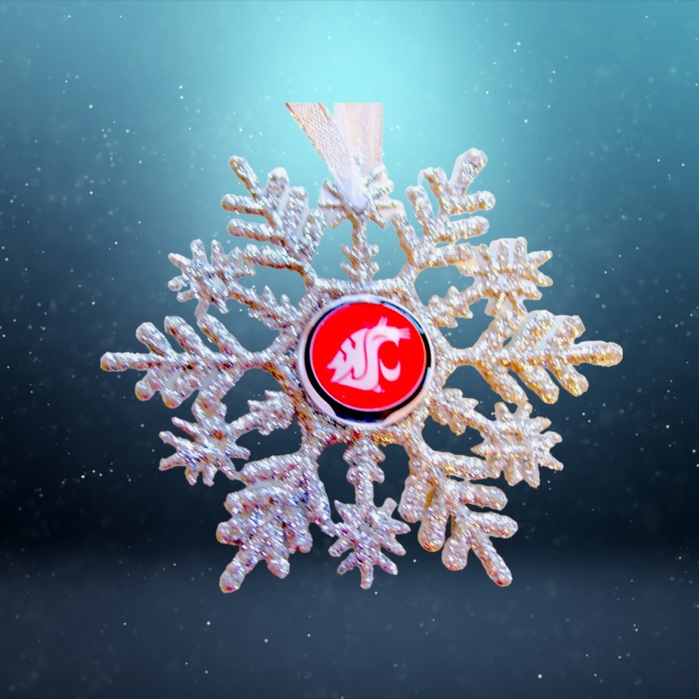 Washington State Univ COUGARS Snowflake Ornament *NEW*